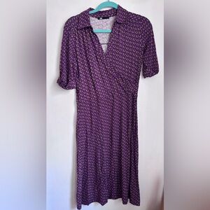 Purple Patterned Women's Dress